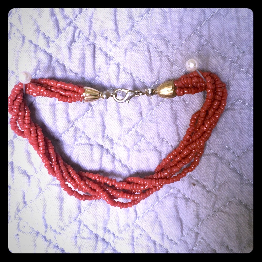 Carnelian Strand Bead Bracelet.